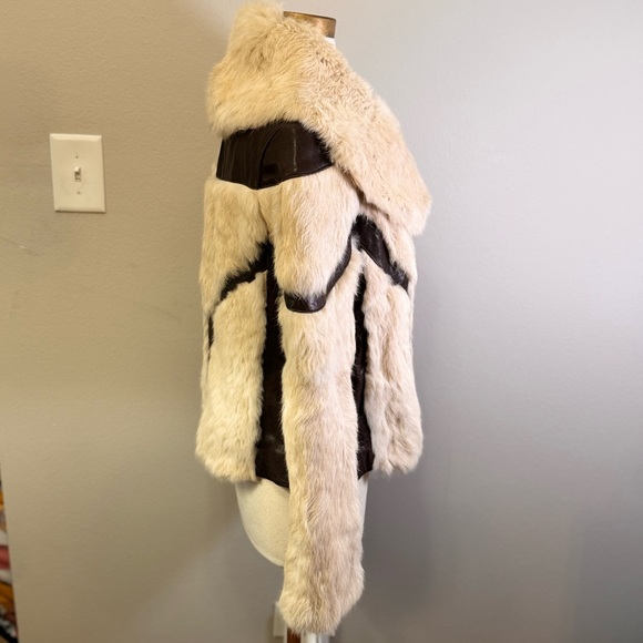 HAUTE HIPPIE Rabbit Fur, Lambskin, Silk Jacket - Picture 6 of 9